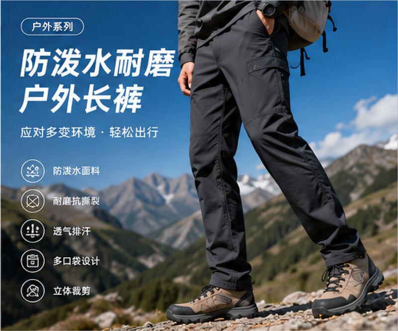 防泼水耐磨户外长裤